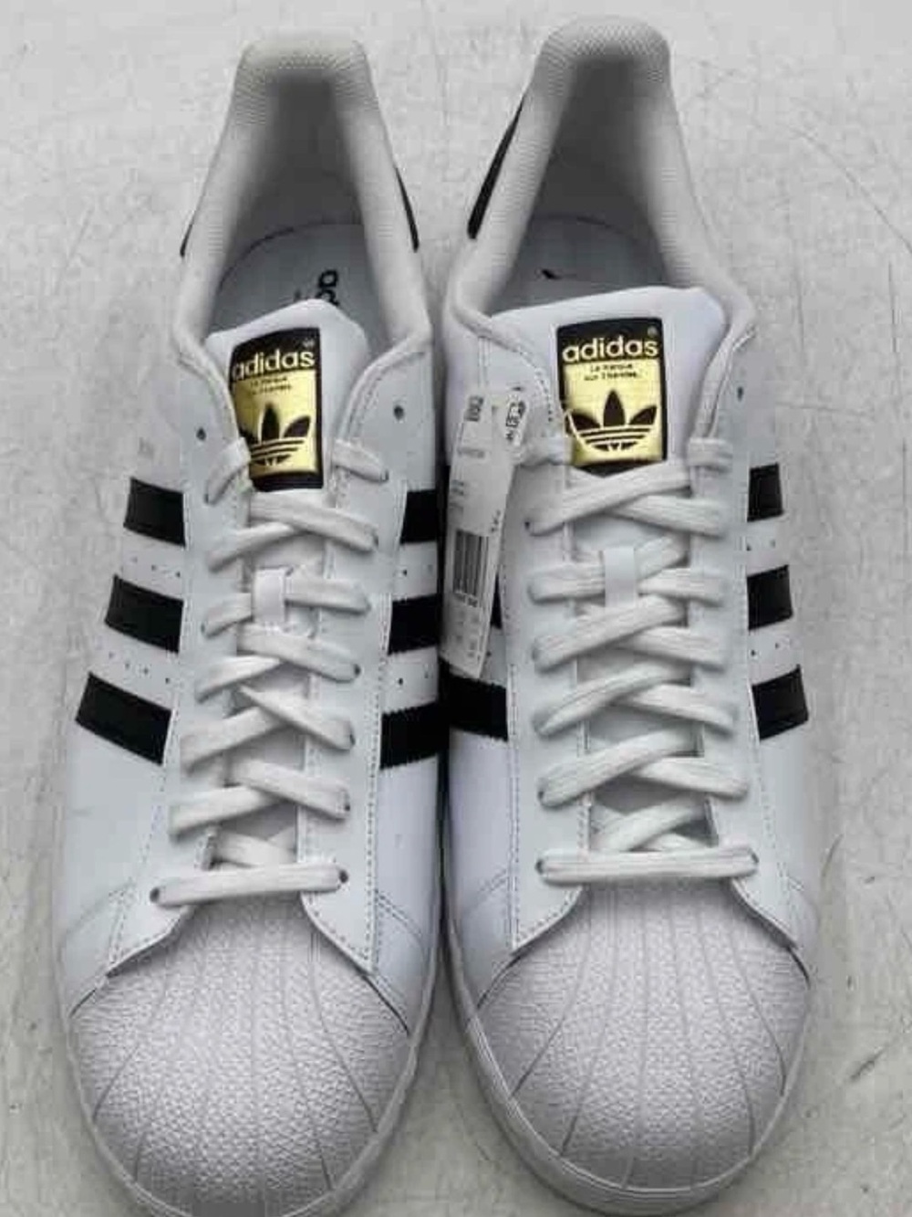 Adidas Mens Originals Superstar White Lace-Up Low-Top Sneaker Shoes Size 19 new